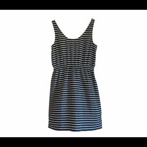 Loft Black White Tank Striped Sleeveless A-line
